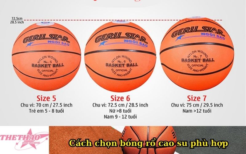 Cách chọn bóng rổ cao su phù hợp