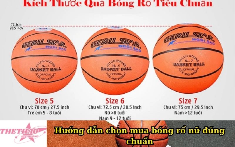 Hướng dẫn chọn mua bóng rổ nữ đúng chuẩn